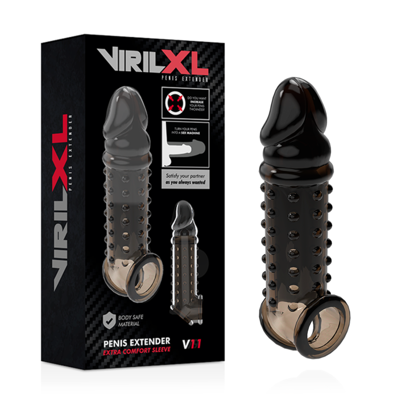 V11 Black Penis Extension and Sheath