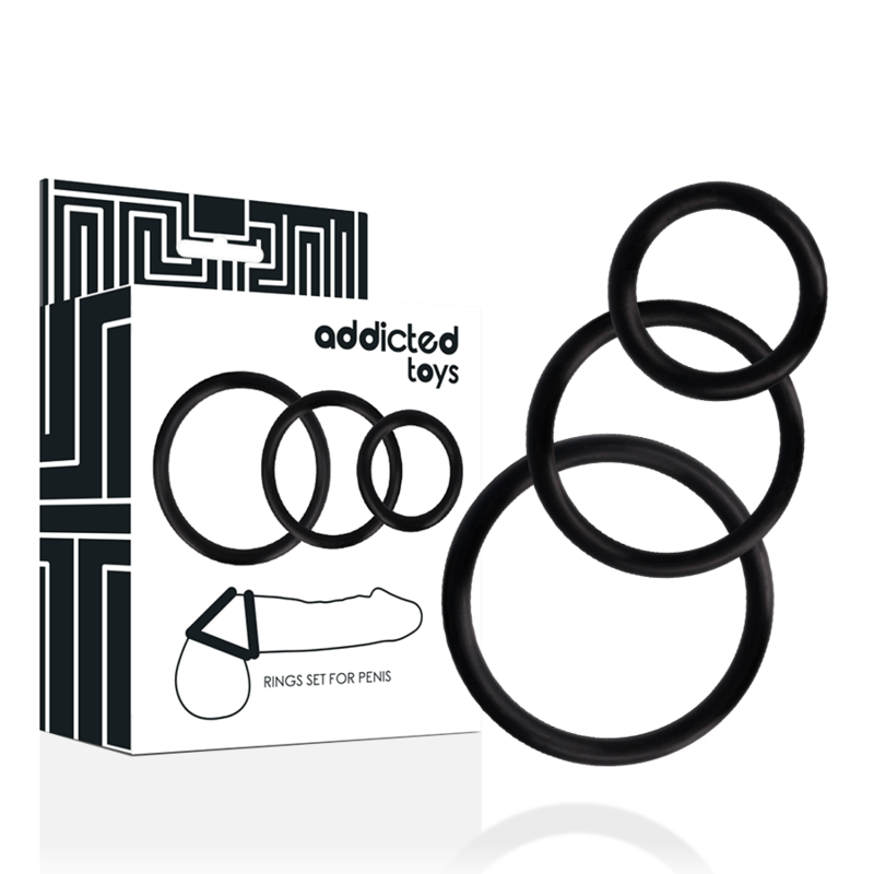 Black penis ring set