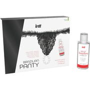 Black Brazilian panties with pearls and 50 ml lubricating gel