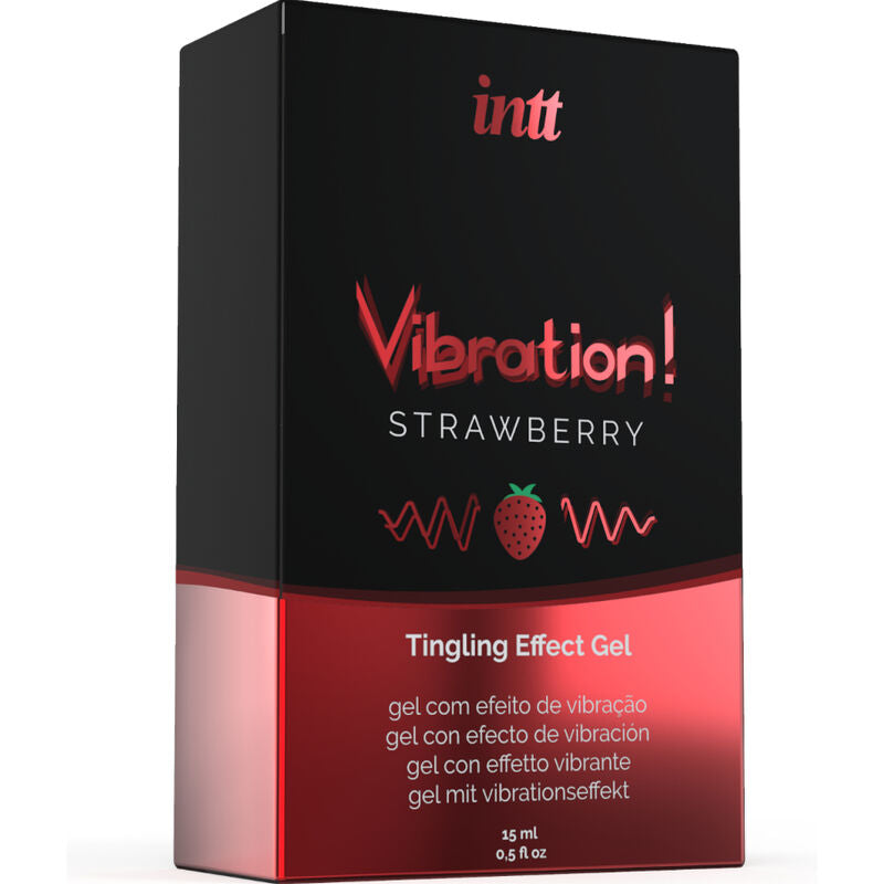 INTT - POWERFUL INTIMATE STIMULANT VIBRATING LIQUID GEL STRAWBERRY 15 ML