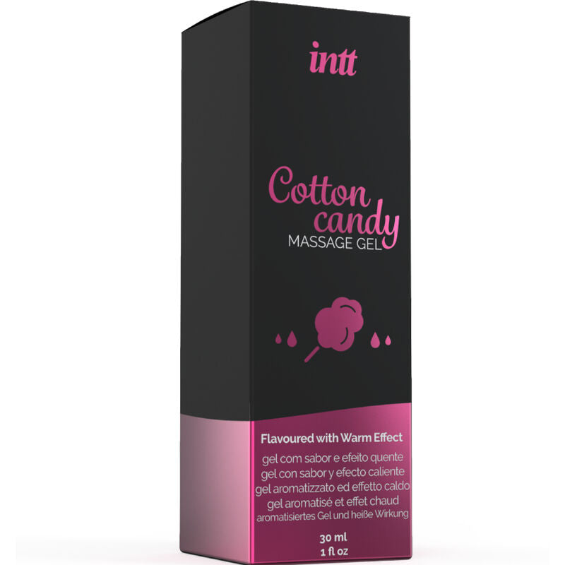 Massage gel with cotton babe and daddy flavor and warming effect