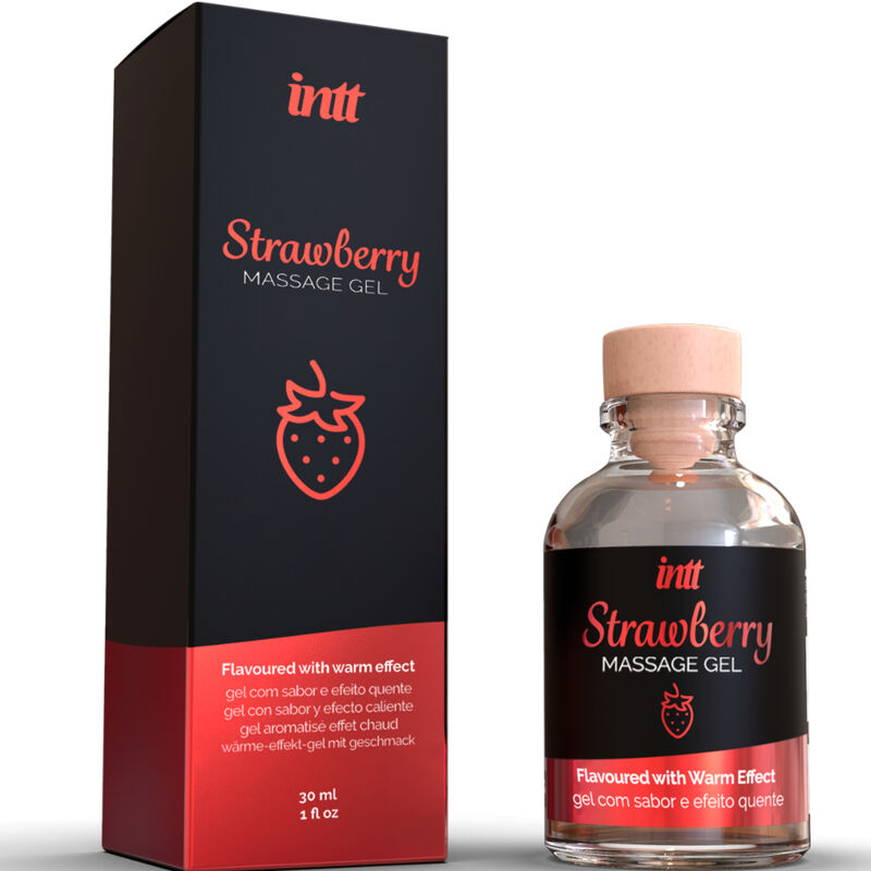 Strawberry flavor warming massage gel