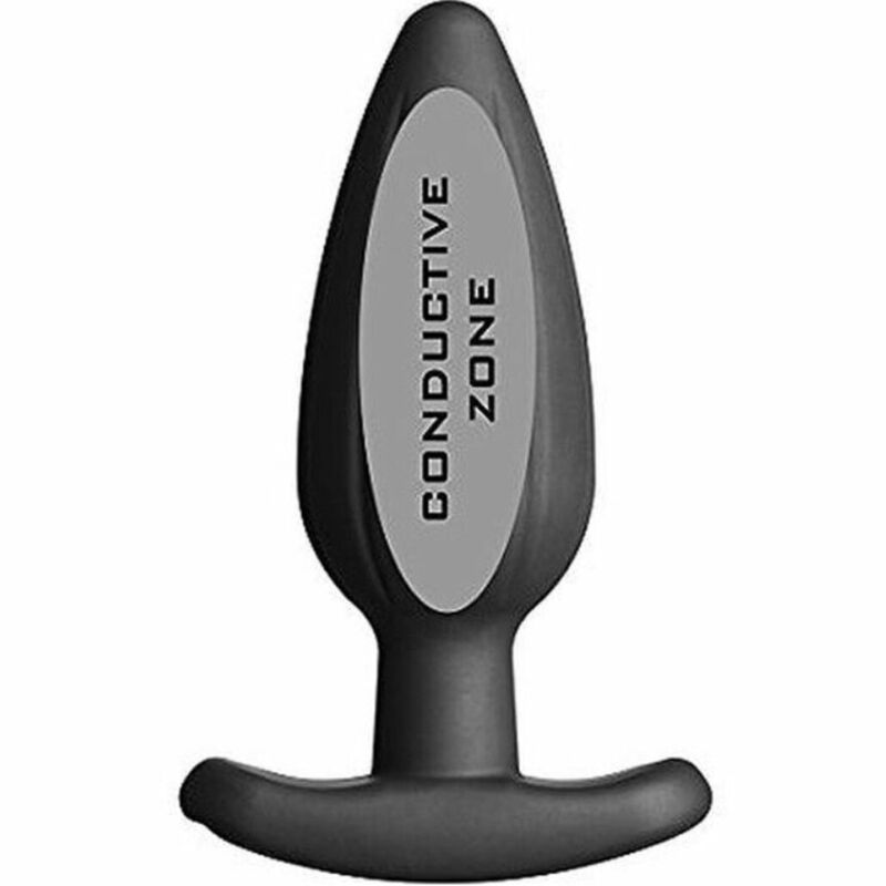 Black silicone rocker anal plug large