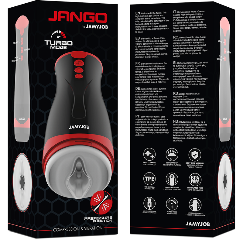 Jango compression and vibration masturbator