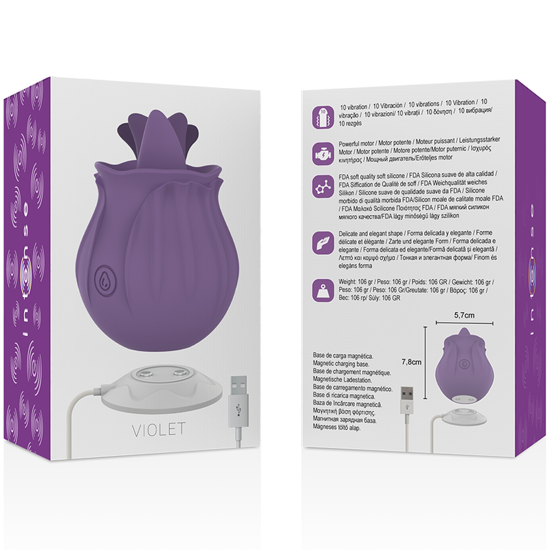 Violet cl toris stimulator 10 vibrations lilac