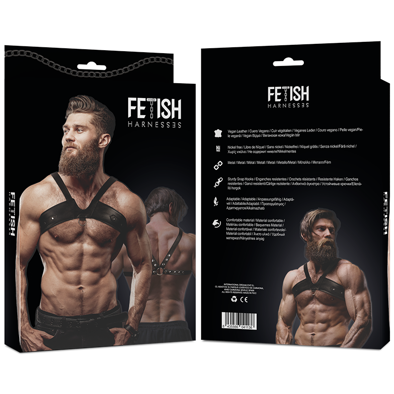 FETISH SUBMISSIVE ATTITUDE - ECO-LEATHER CHEST HARNESS FOR MEN BRIGADE