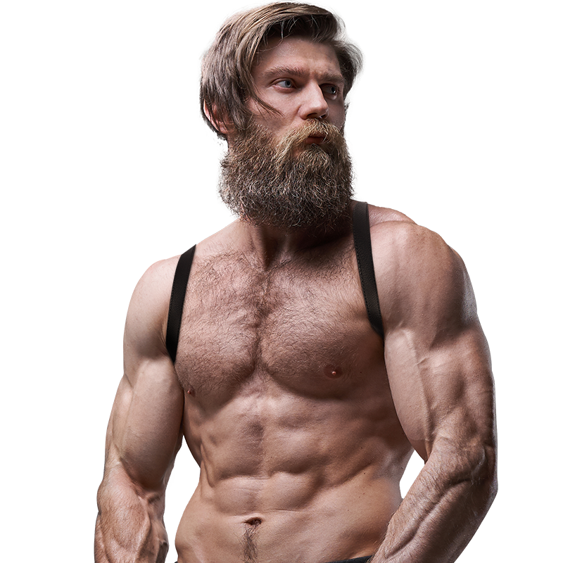 Men's eco-leather back harness