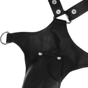 Men's V-shaped eco-leather harness