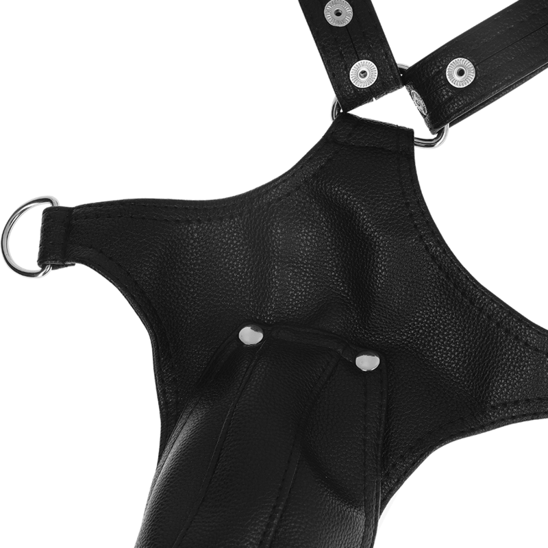 Men's eco-leather jock strap harness