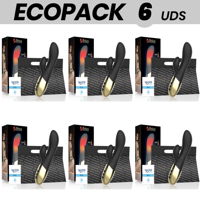 ECOPACK 6 UNITÉS - IBIZA VIBRATEUR LAPIN CHAUFFANT