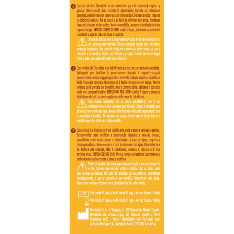 Lubricating gel chocolate 75 ml