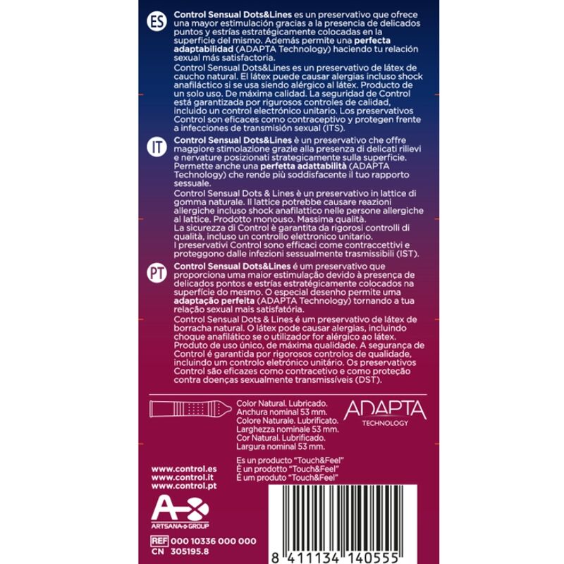 CONTROL - SENSUAL POINTS &amp; LINES, POINTS AND STRETCH MARKS, 12 UNITS