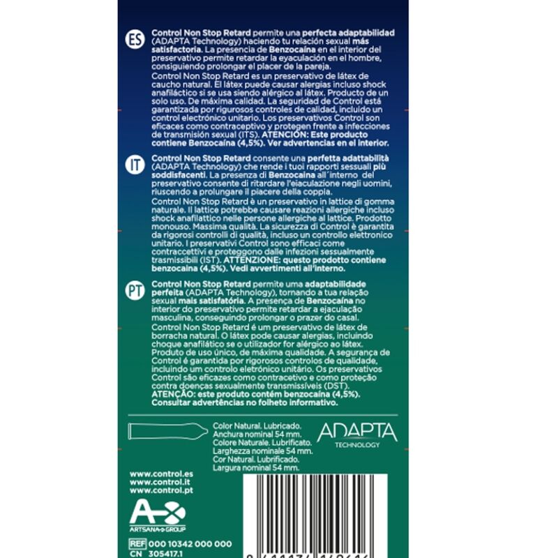 Non stop delay condoms 12 units