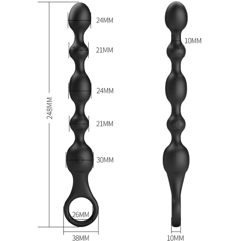 Anal balls van 10 rechargeable silicone vibrations