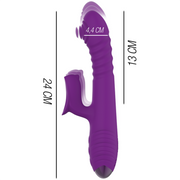 iggy up &amp; down multifunction rechargeable vibrator with purple clitoral stimulator