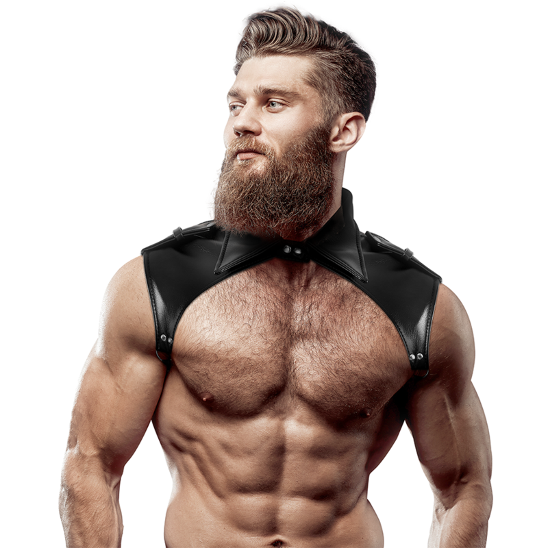 Brigade Men's Adjustable Eco-Leather Neck Harness