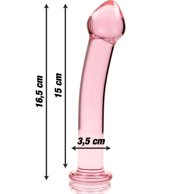 Gode en Verre Borosilicate Modèle 11 Rose 16 cm Thermosensible - Nebula Series By Ibiza