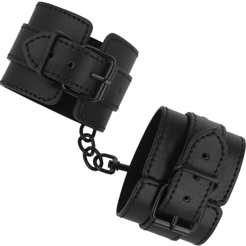 Fetish vegan leather handcuffs
