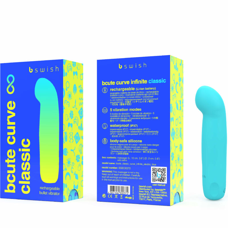 Bcute Curve Infinite Classic Blue Silicone Rechargeable Vibrator