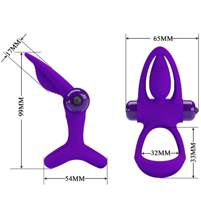 10-vibration purple silicone vibrating ring