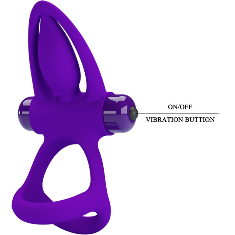 PRETTY LOVE - VIBRATING RING 10 VIBRATIONS PURPLE SILICONE