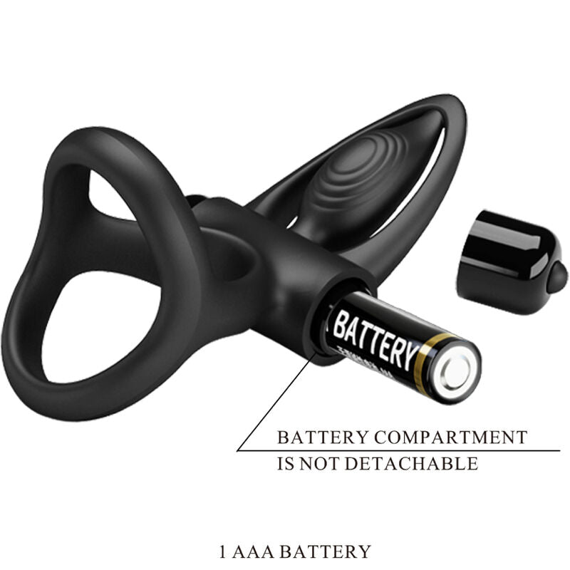 Vibrating ring 10 vibrations black silicone