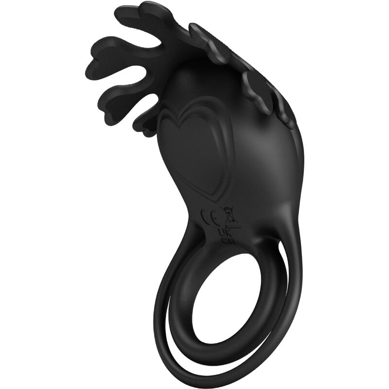 Ruben 7 Vibrations Black Silicone Vibrating Ring