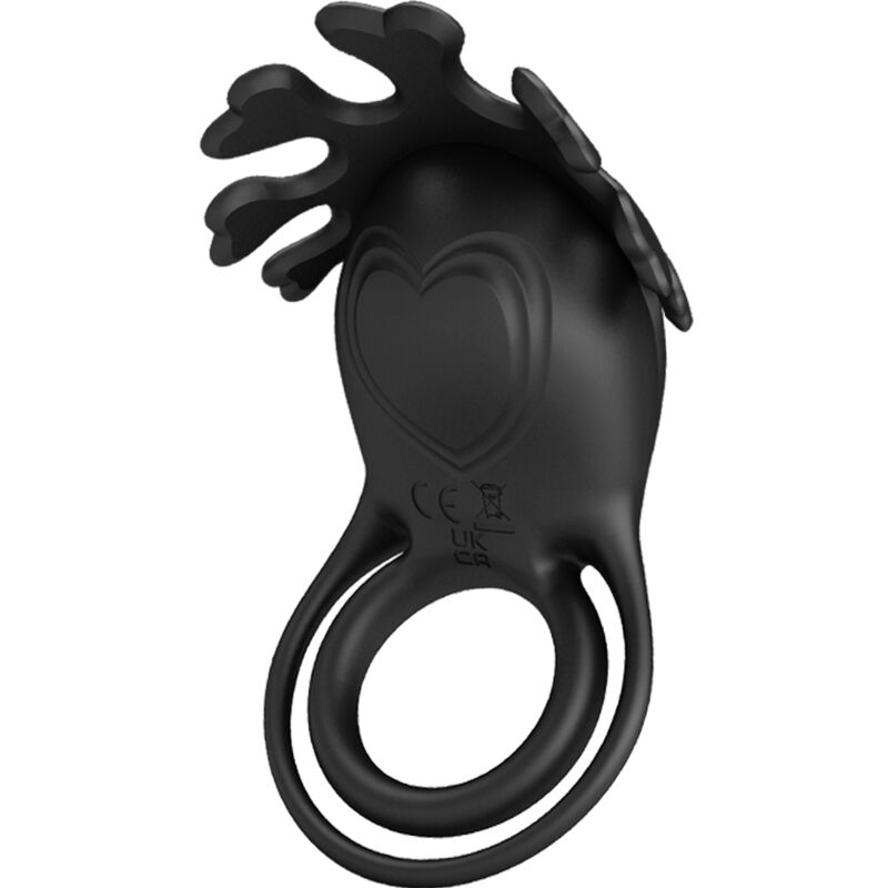Ruben 7 Vibrations Black Silicone Vibrating Ring