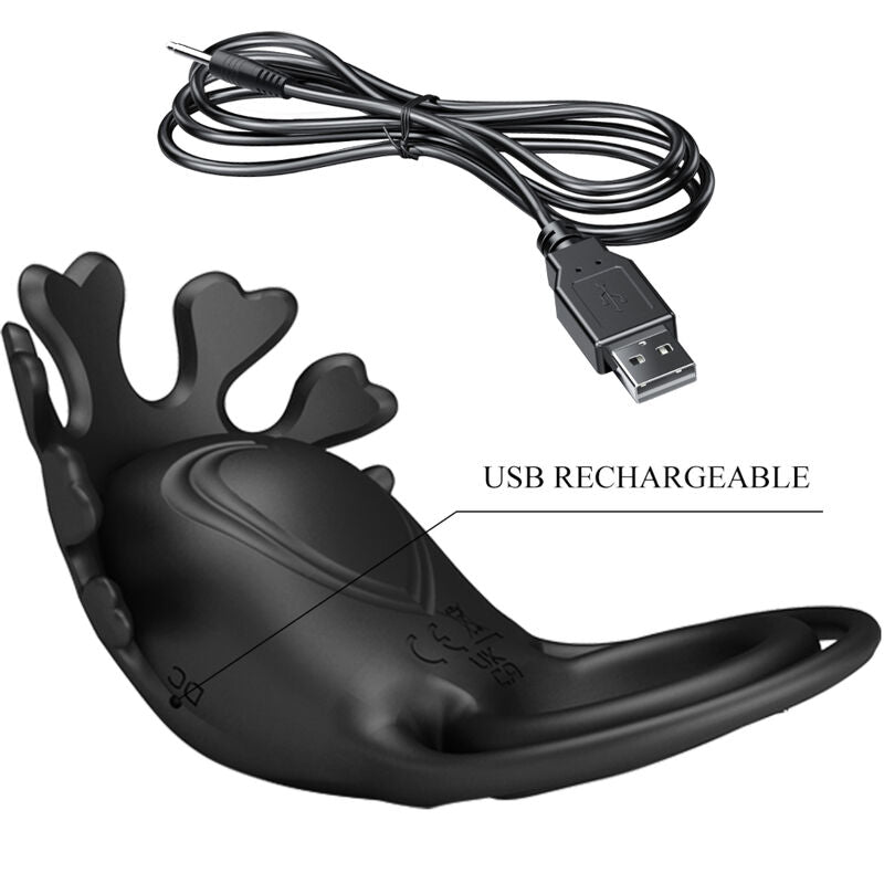 Ruben 7 Vibrations Black Silicone Vibrating Ring