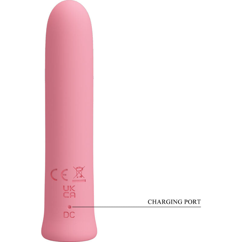 Curtis Mini Super Power 12 Vibration Vibrator in Pink Silicone