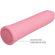 Curtis Mini Super Power 12 Vibration Vibrator in Pink Silicone