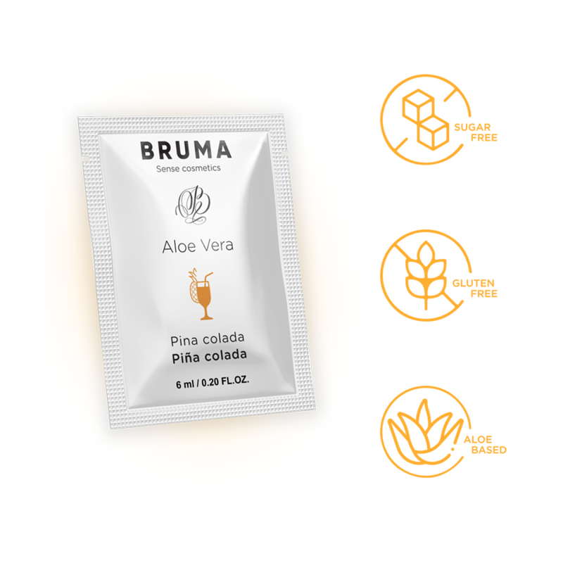 BRUMA - SLIPPERY GEL WITH ALOE VERA PINA COLADA FLAVOR 6 ML
