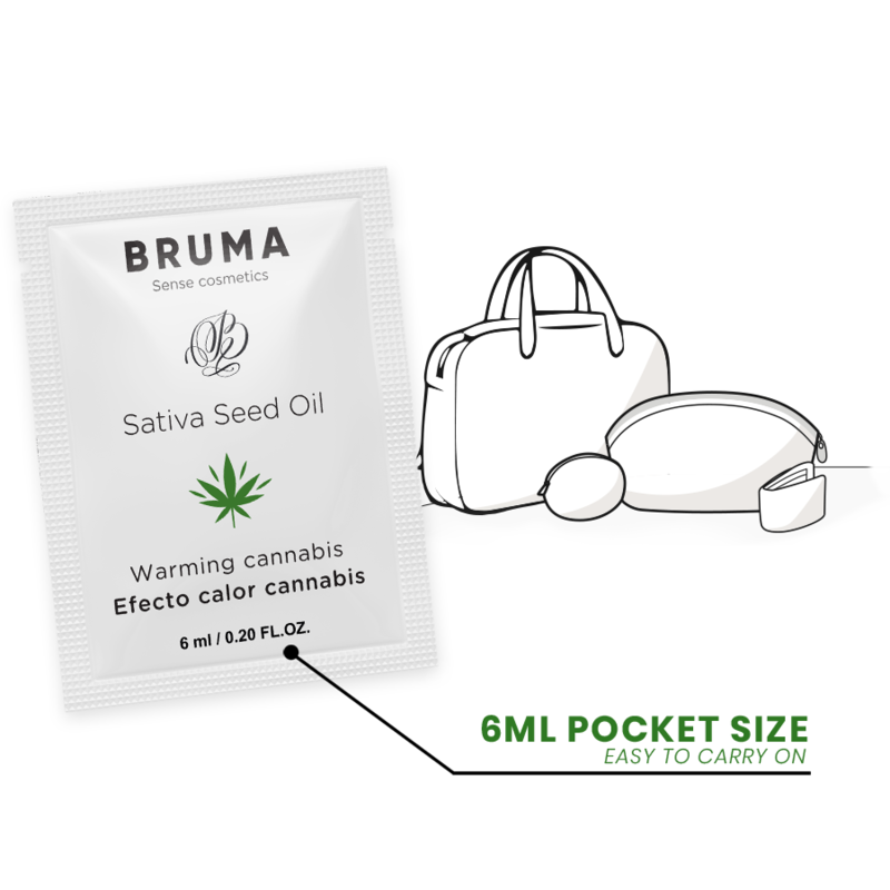 BRUMA - SATIVA SEED OIL WARMING SLIDE GEL CANNABIS FLAVOR 6 ML