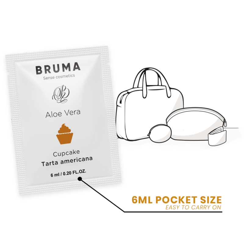 BRUMA - SLIPPERY GEL WITH ALOE VERA, CUPCAKE FLAVOR, 6 ML