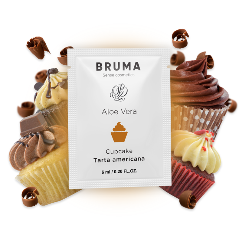 BRUMA - SLIPPERY GEL WITH ALOE VERA, CUPCAKE FLAVOR, 6 ML