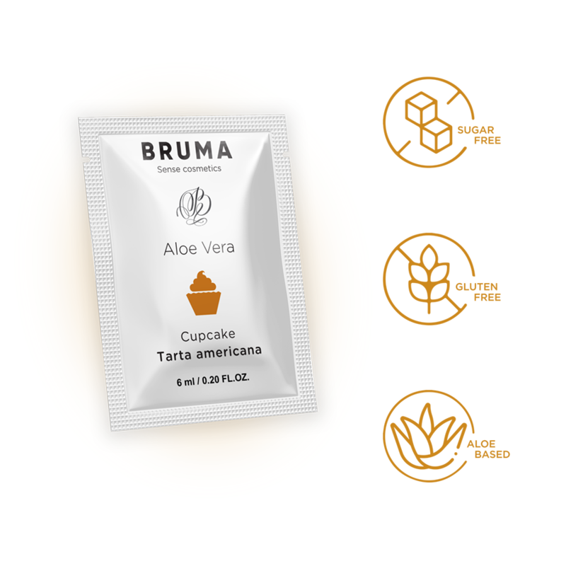 BRUMA - SLIPPERY GEL WITH ALOE VERA, CUPCAKE FLAVOR, 6 ML