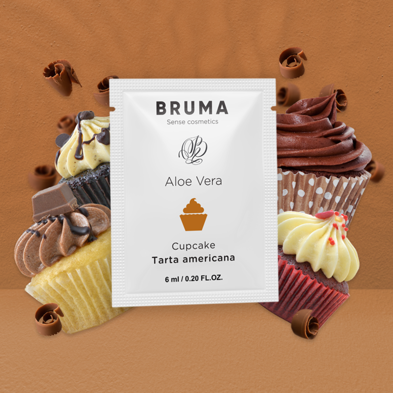 BRUMA - SLIPPERY GEL WITH ALOE VERA, CUPCAKE FLAVOR, 6 ML