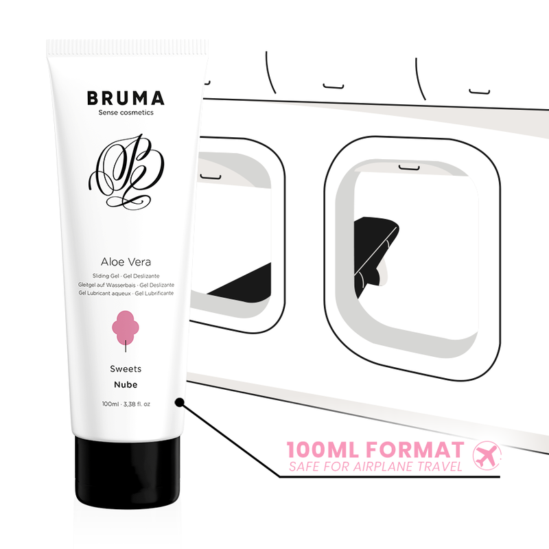 BRUMA - SLIPPERY GEL WITH ALOE VERA, CANDY FLAVOR, 100 ML