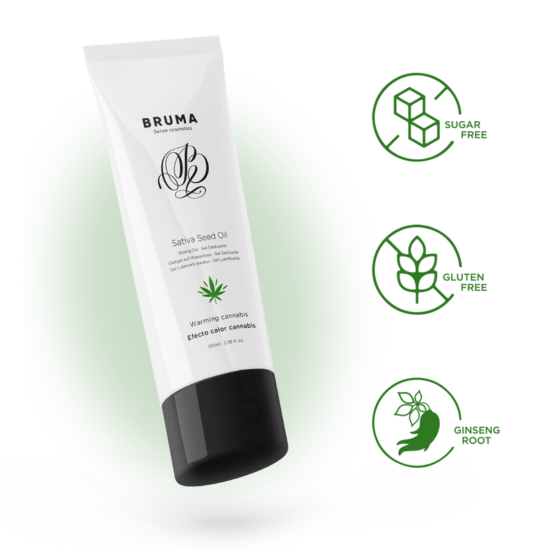 BRUMA - SATIVA SEED OIL WARMING SLIDE GEL CANNABIS FLAVOR 100 ML