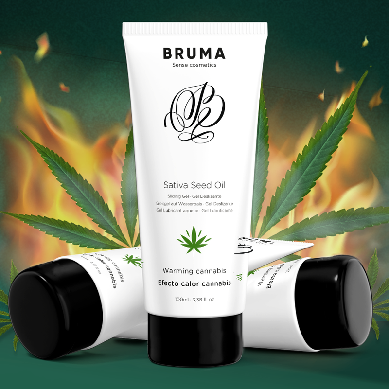 BRUMA - SATIVA SEED OIL WARMING SLIDE GEL CANNABIS FLAVOR 100 ML