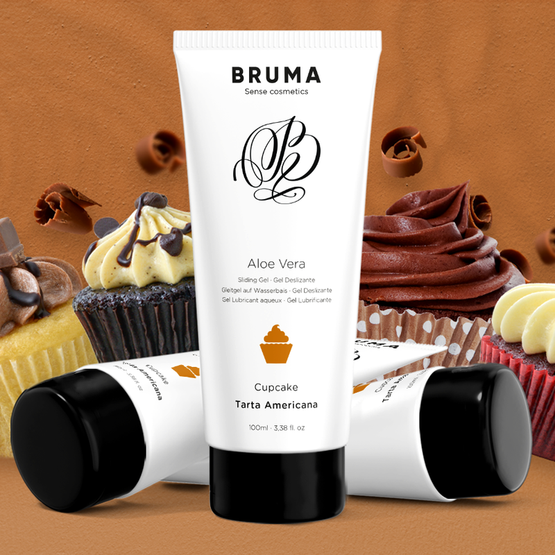 BRUMA - SLIPPERY GEL WITH ALOE VERA, CUPCAKE FLAVOR, 100 ML