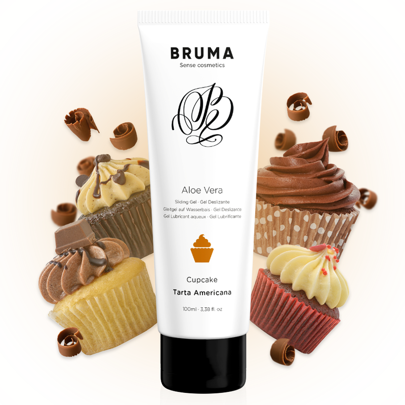 BRUMA - SLIPPERY GEL WITH ALOE VERA, CUPCAKE FLAVOR, 100 ML