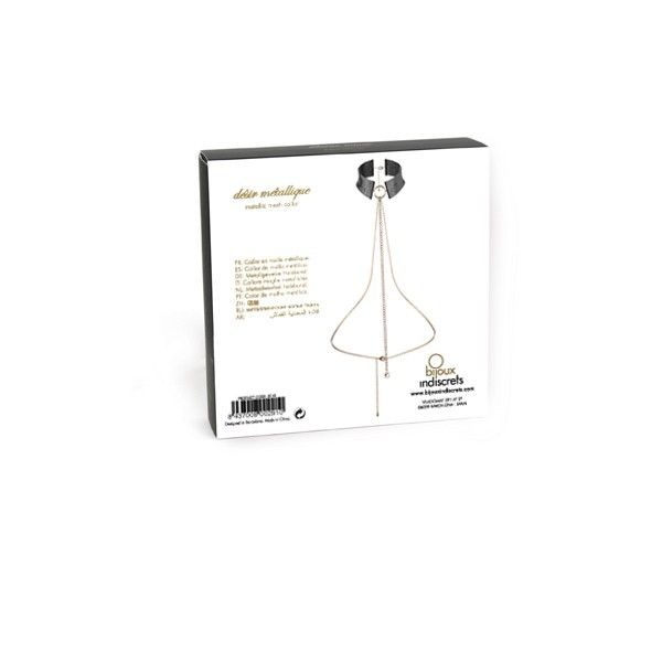 Metallic Desire Black Metallic Necklace