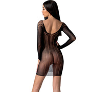 Bs101 black bodystocking one size