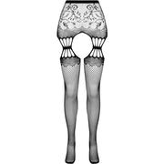 Black tights with garter s027 one size