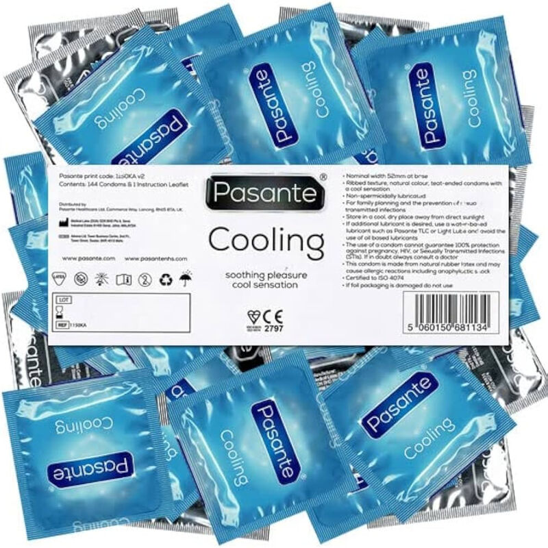 Cooling effect condoms bag 144 units
