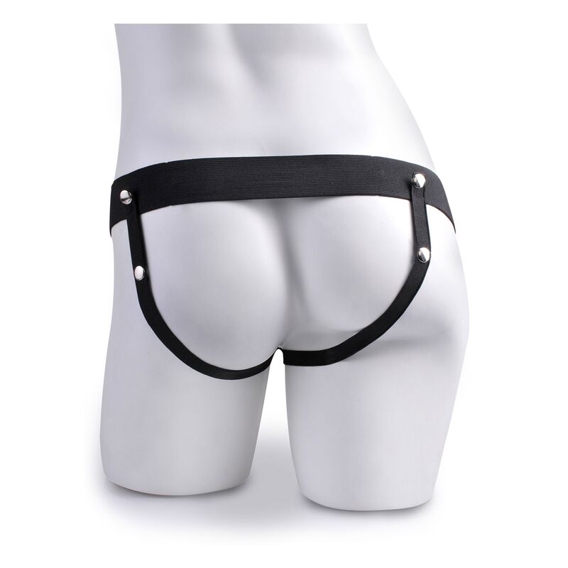 FETISH FANTASY SERIES - ADJUSTABLE REALISTIC PENIS HARNESS WITH EJACULATING BALLS 19 CM