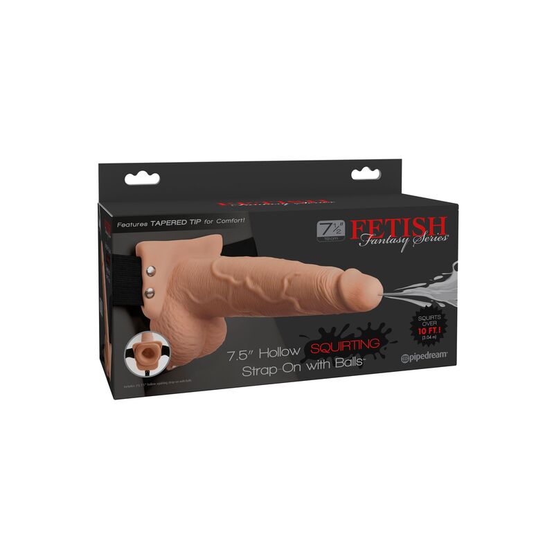 FETISH FANTASY SERIES - ADJUSTABLE REALISTIC PENIS HARNESS WITH EJACULATING BALLS 19 CM