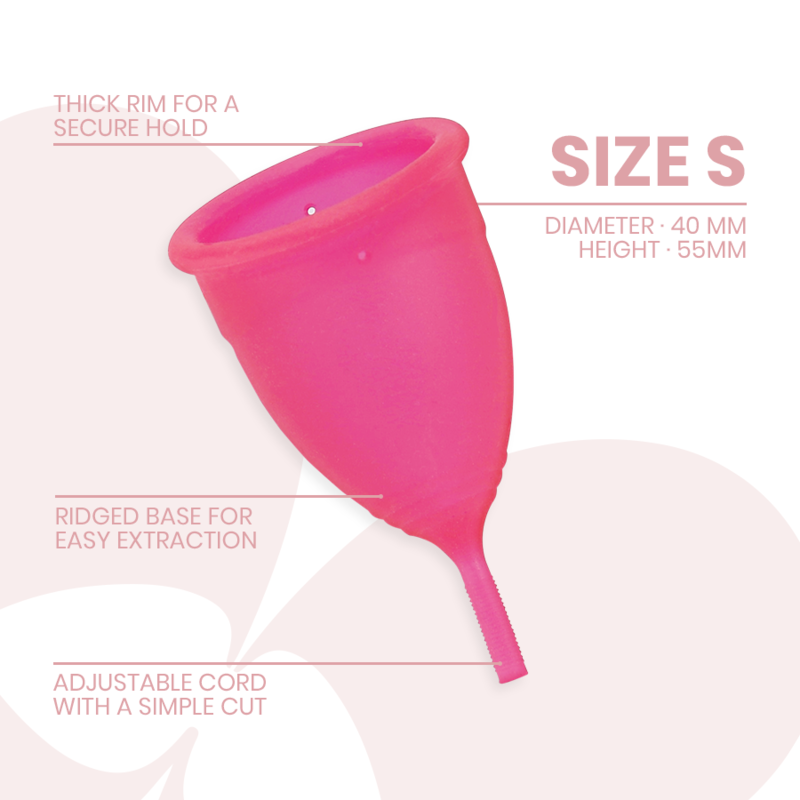 Medical silicone menstrual cup - size S