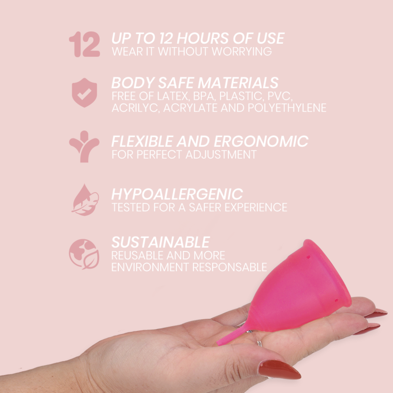 Medical silicone menstrual cup - size S